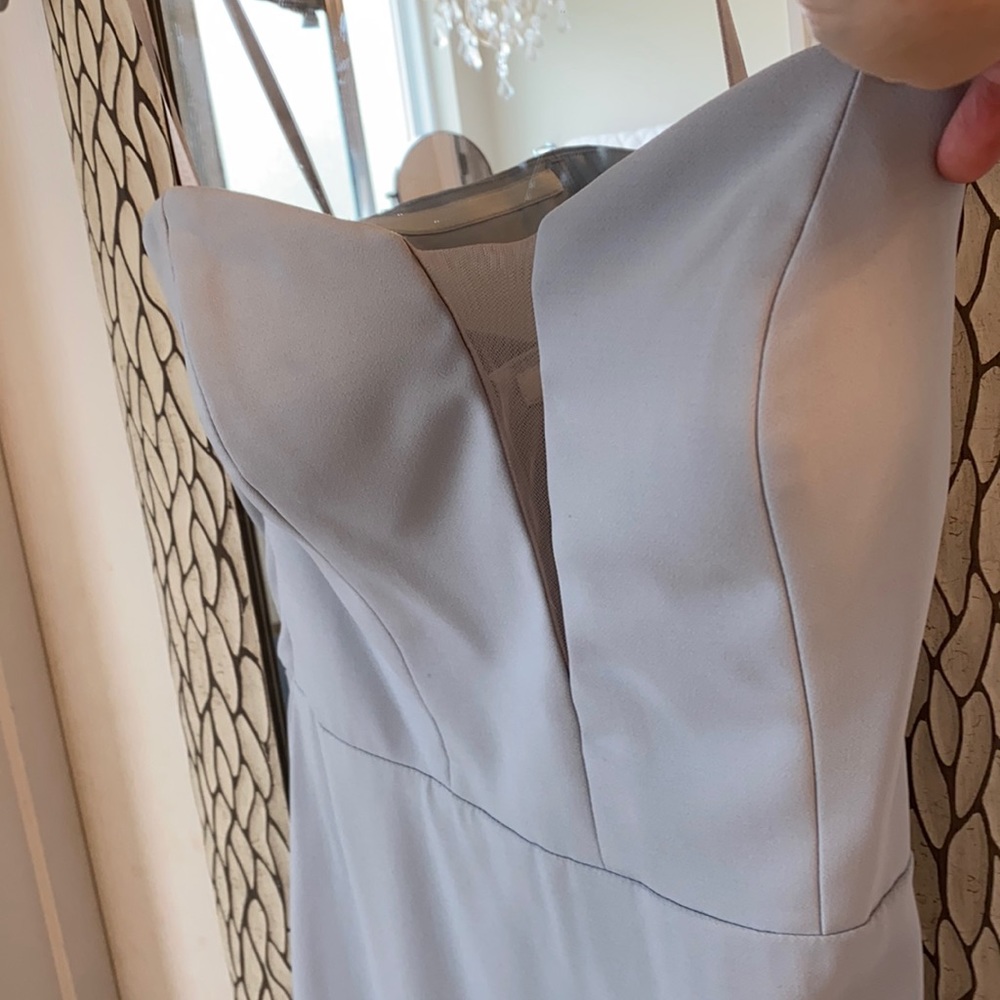 Dessy Collection Light Blue Strapless Dress